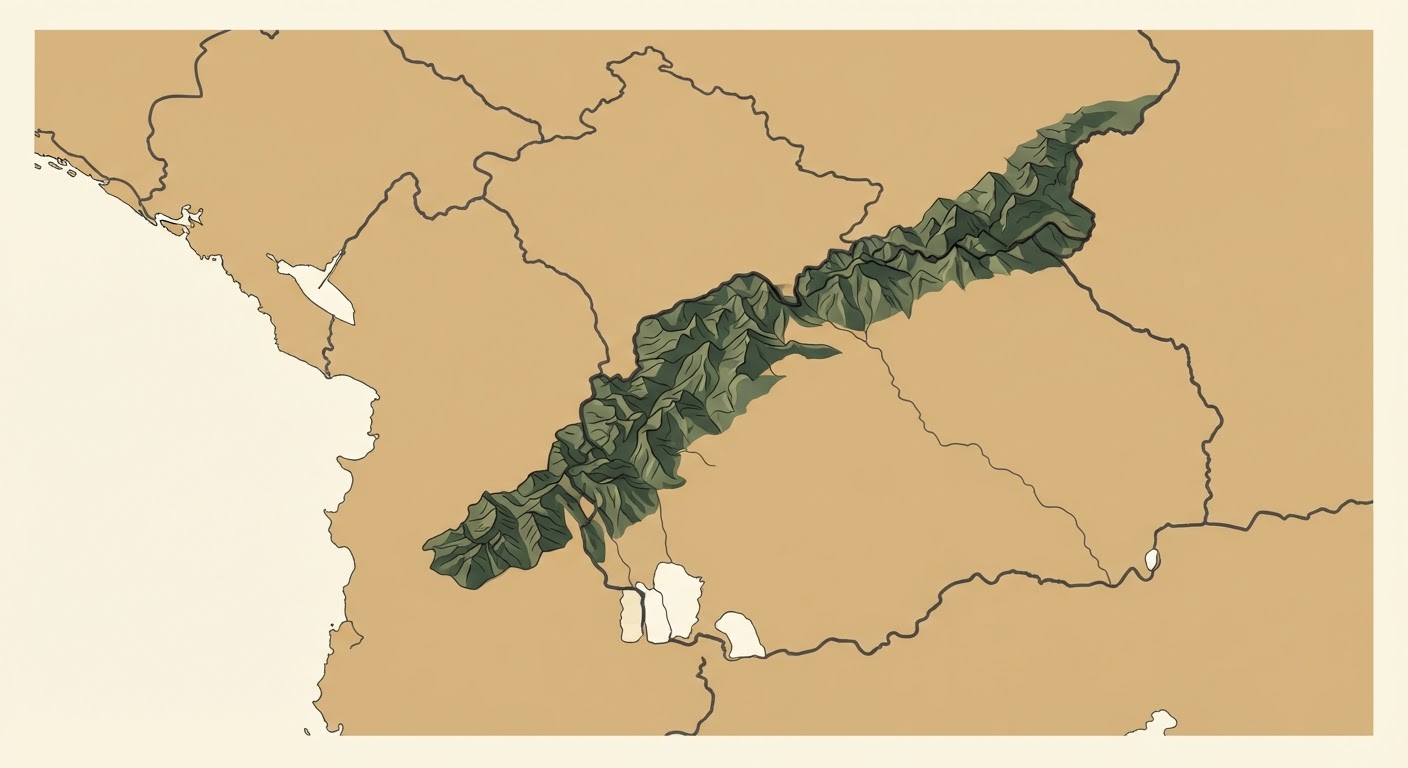 Illustrated map showing the origin of the Sarplaninac