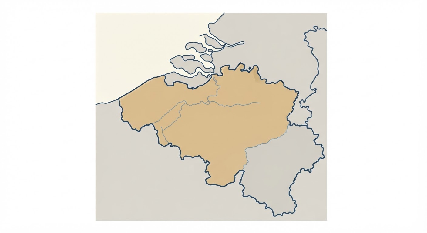 Illustrated map showing the origin of the Schipperke