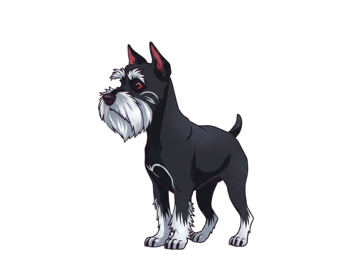 Illustration of a Black and Silver coat