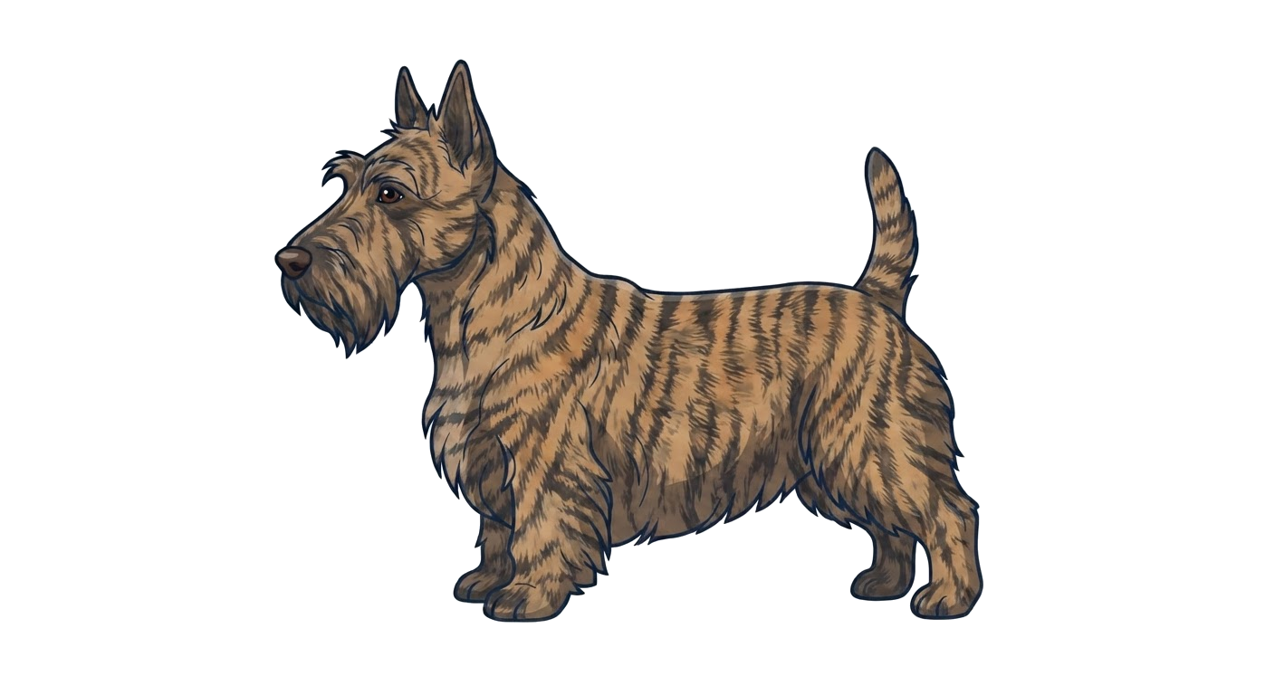 Illustration of a Brindle coat