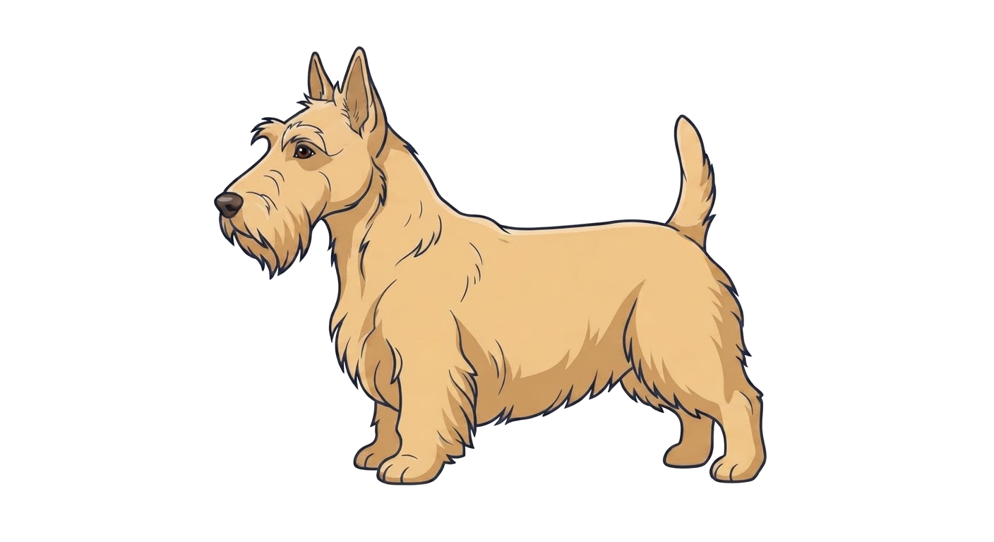 Illustration of a Wheaten coat