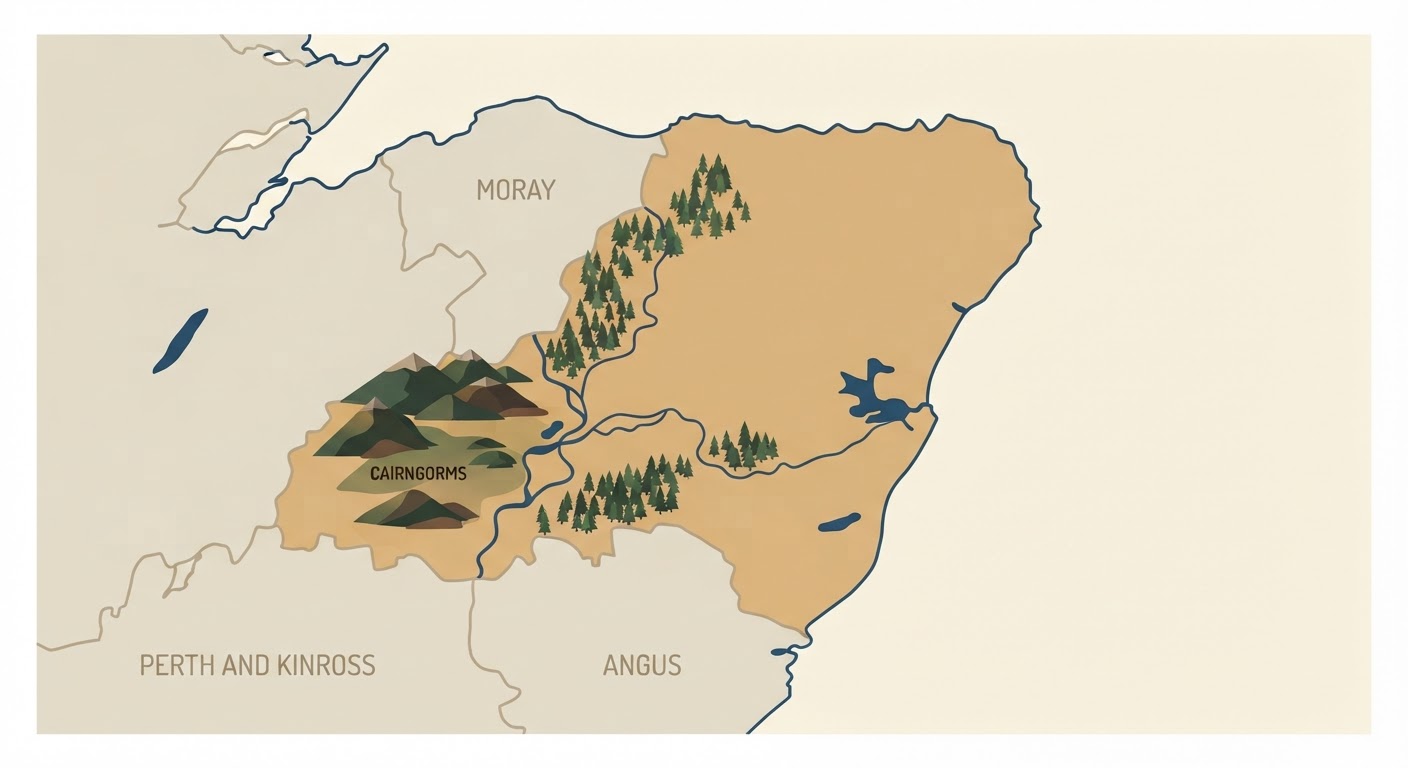 Illustrated map showing the origin of the Scottish Terrier