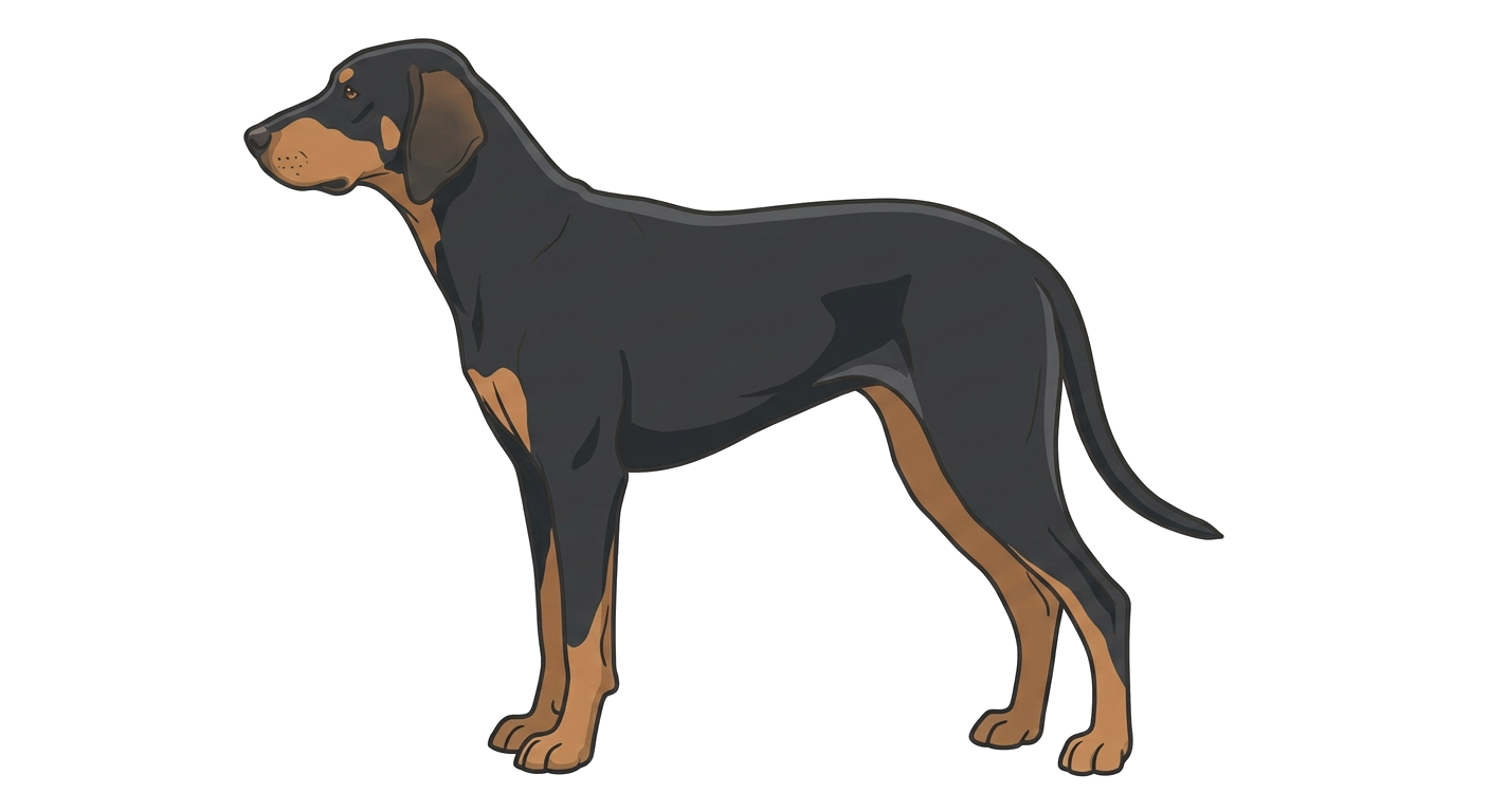 Illustration of a Black & Tan coat