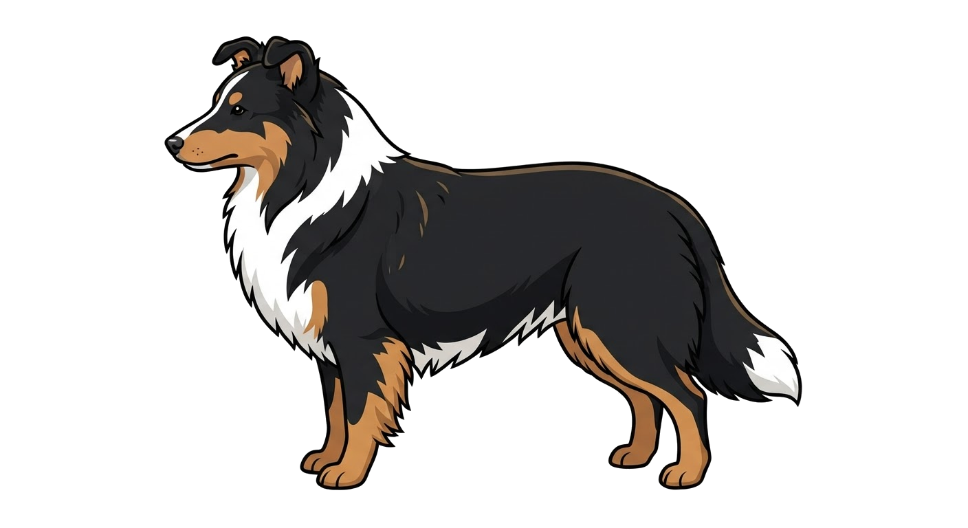 Illustration of a Tricolour coat