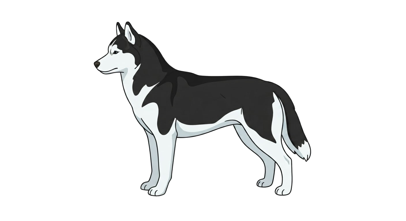 Illustration of a Black and White coat