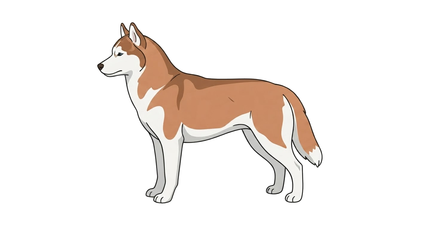 Illustration of a Red and White coat