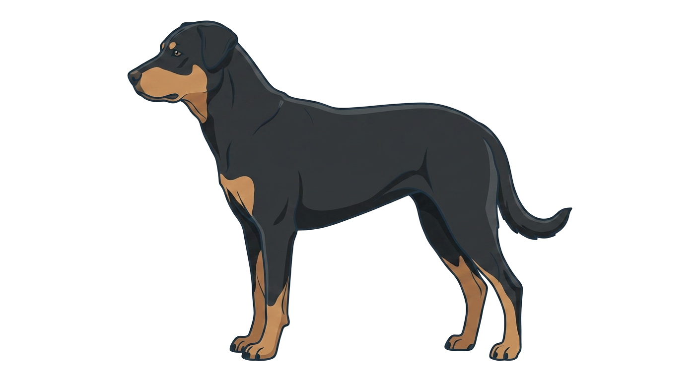 Illustration of a Black and Tan coat