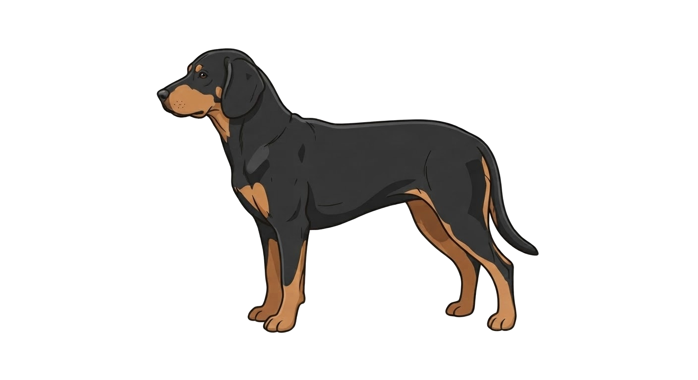 Illustration of a Black & Tan coat