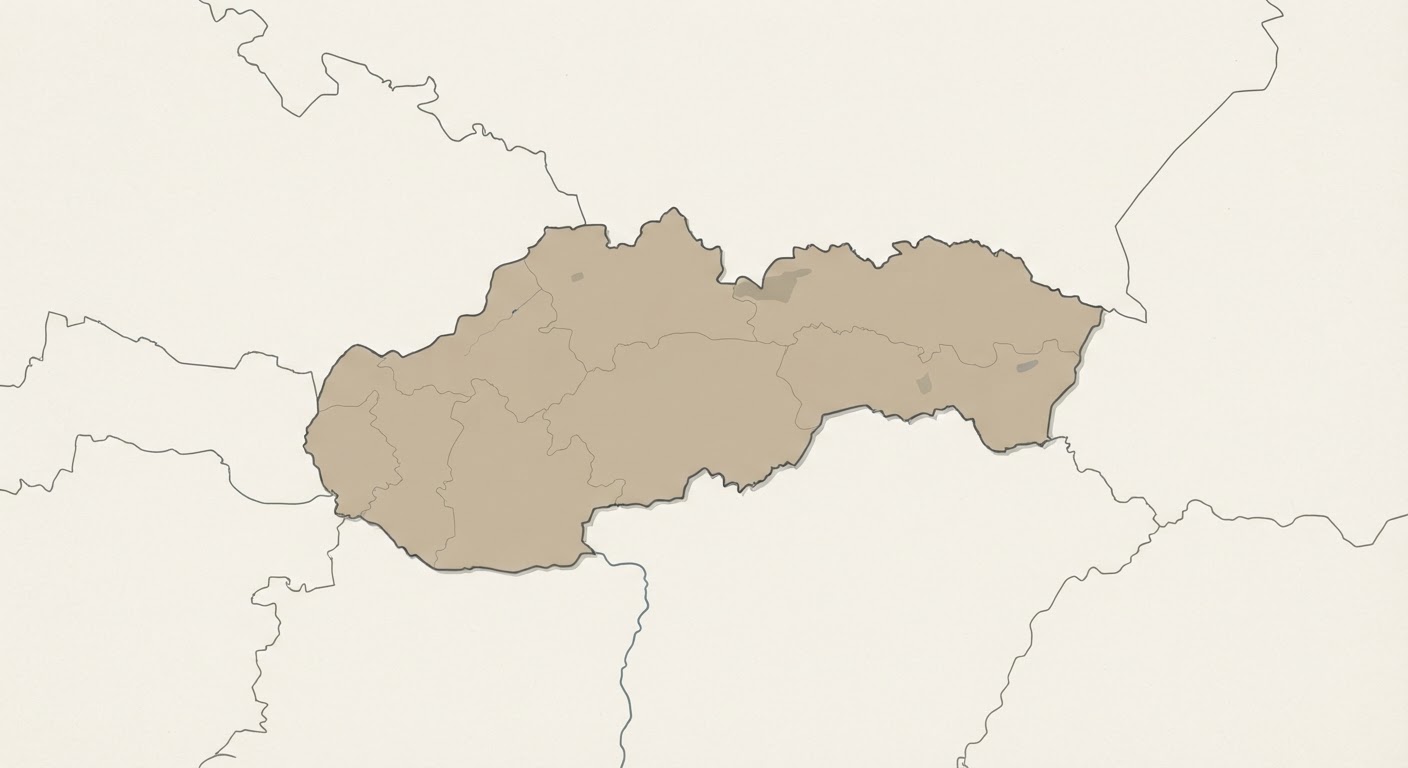 Illustrated map showing the origin of the Slovenský Kopov