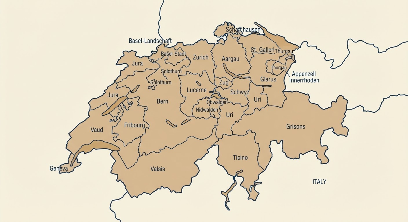 Illustrated map showing the origin of the Small Swiss Hound