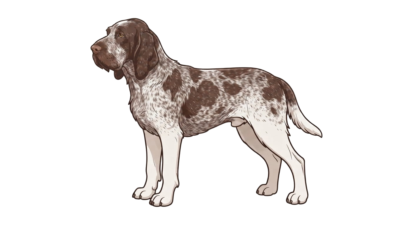 Illustration of a Brown roan coat