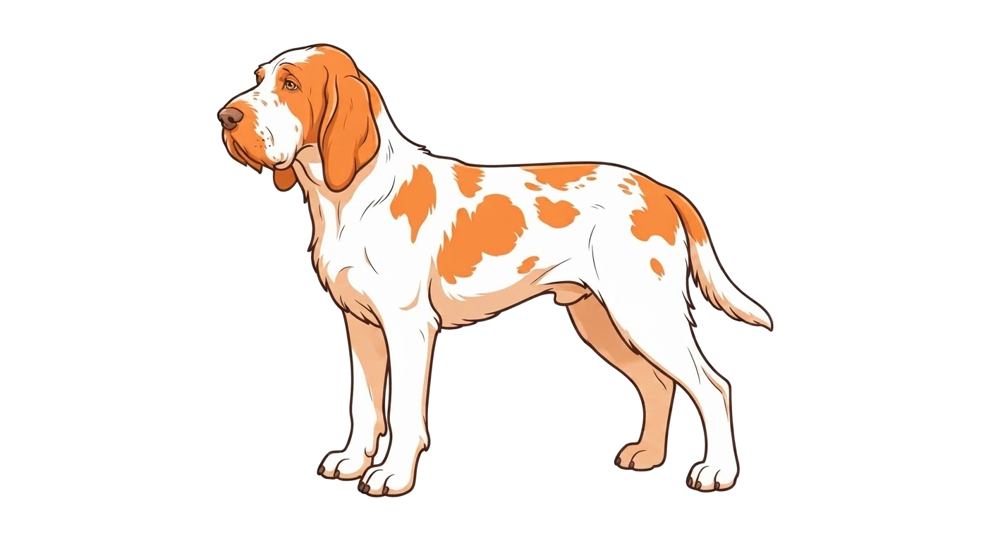 Illustration of a White and orange coat