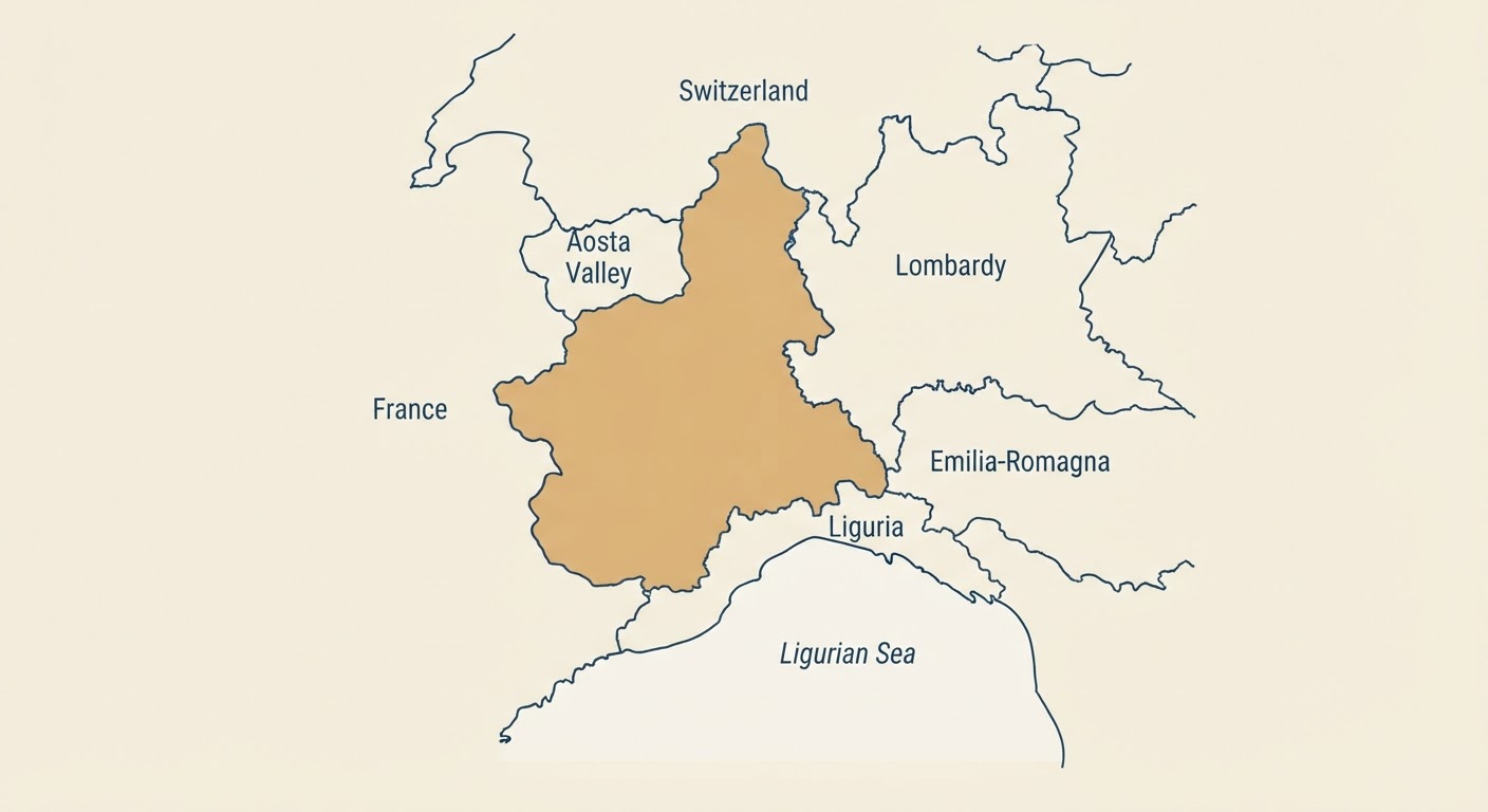 Illustrated map showing the origin of the Spinone Italiano