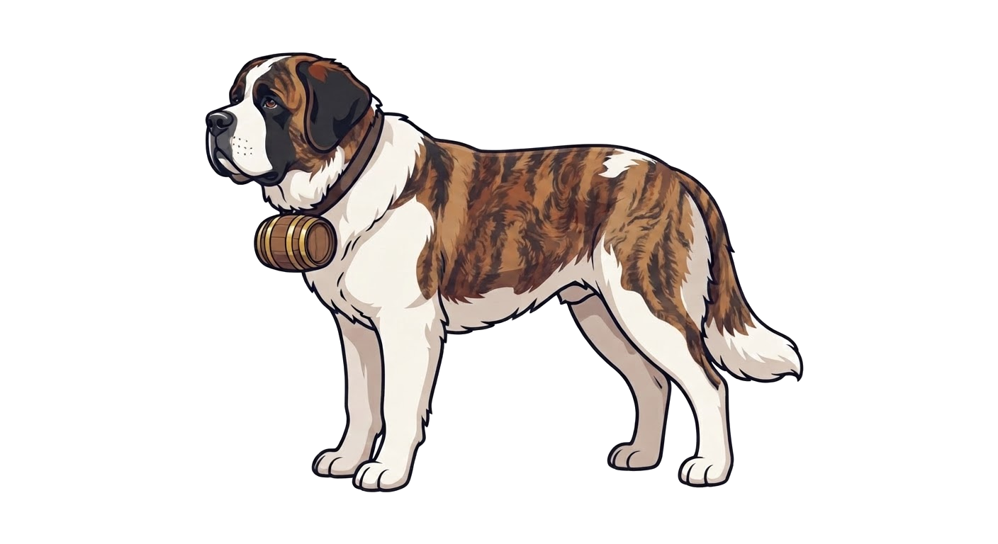 Illustration of a Brindle and white coat