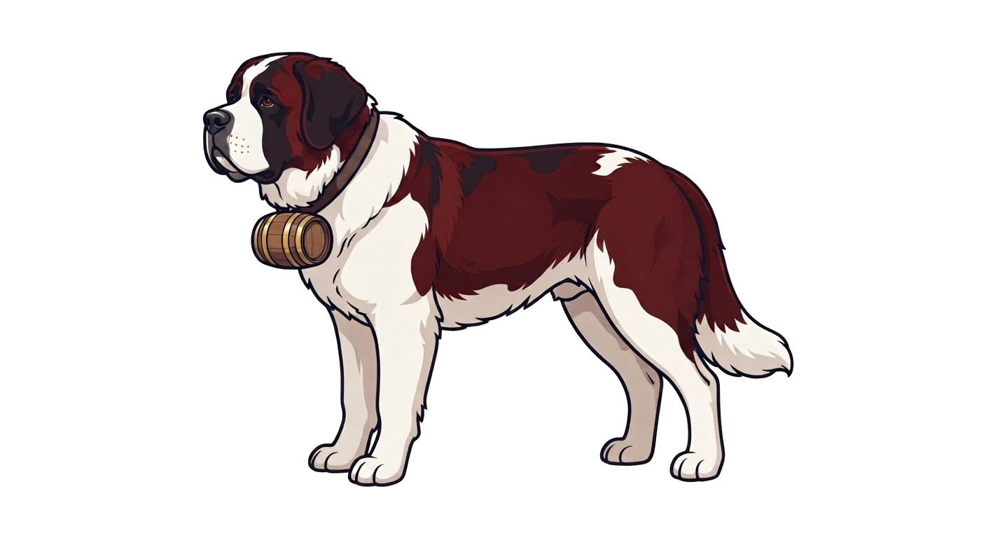 Illustration of a Mahogany and white coat
