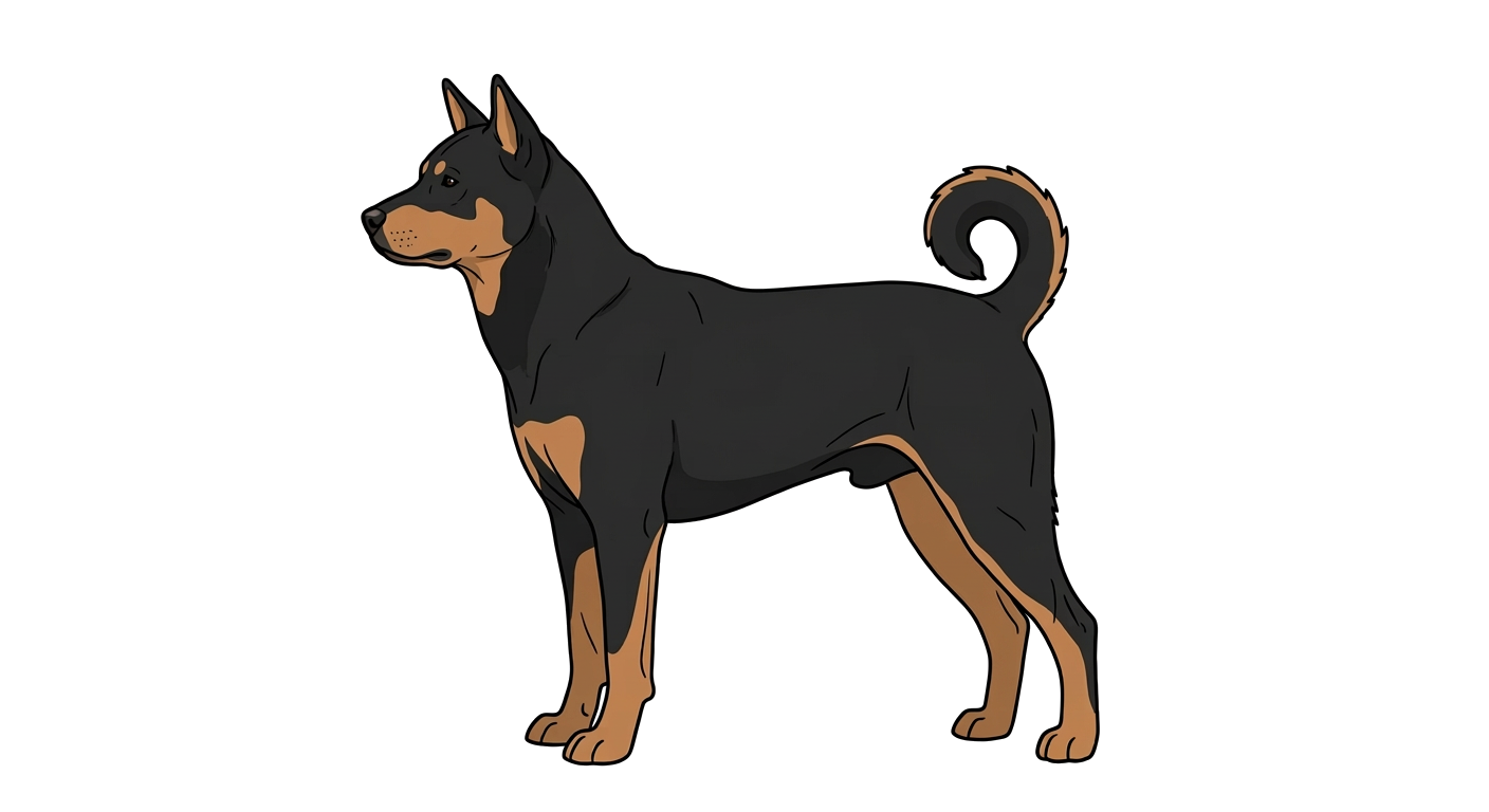 Illustration of a Black and Tan coat