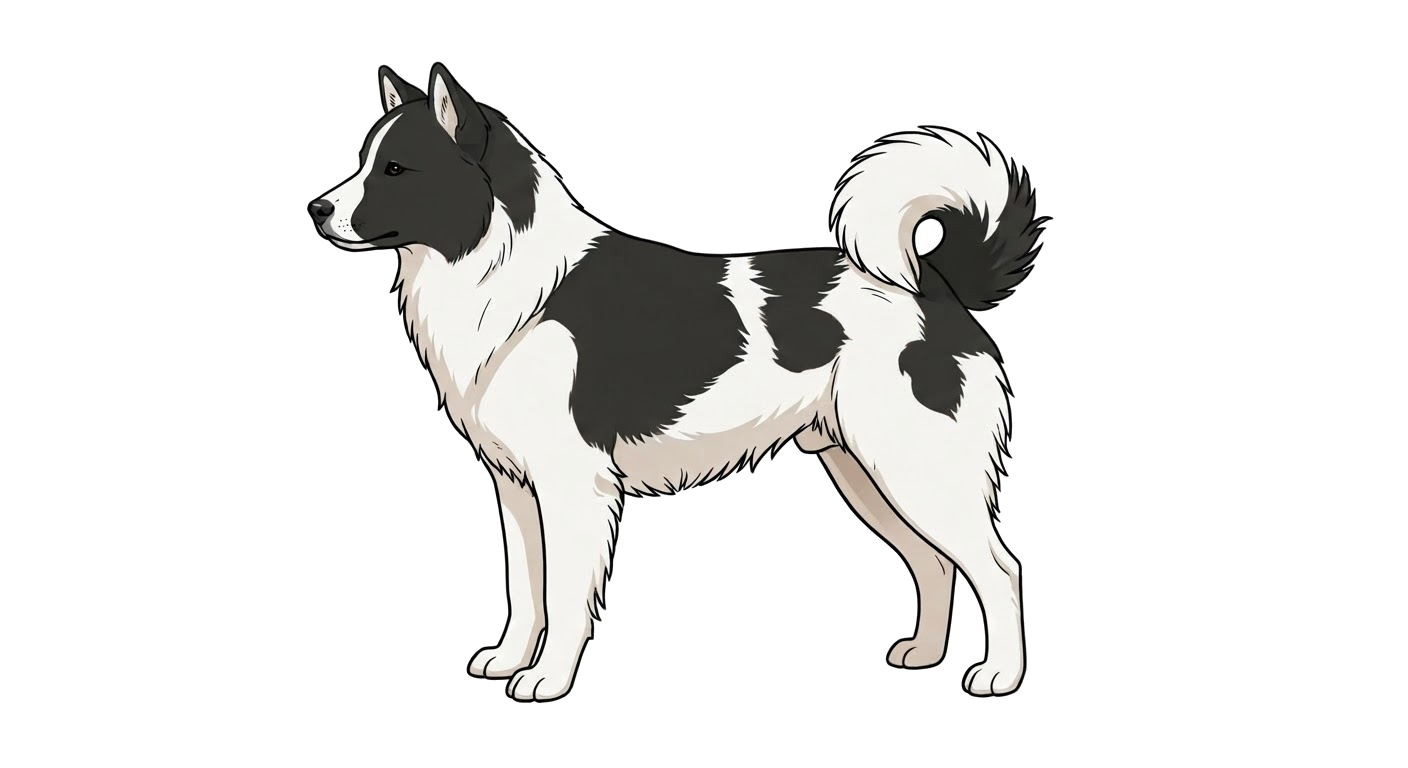 Illustration of a White & Black coat