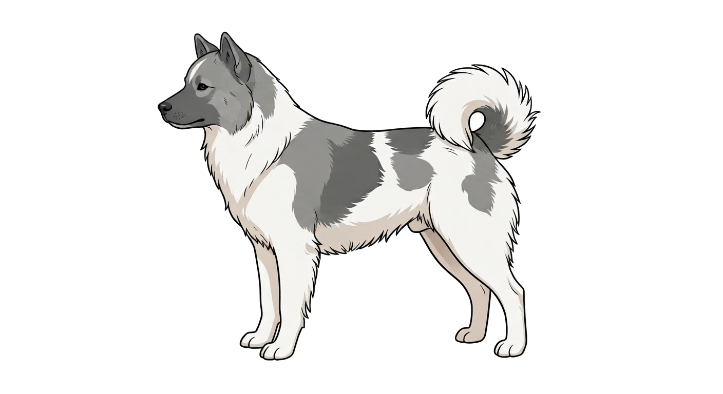 Illustration of a White & Grey coat