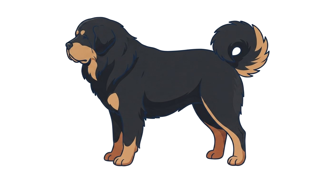 Illustration of a Black and tan coat