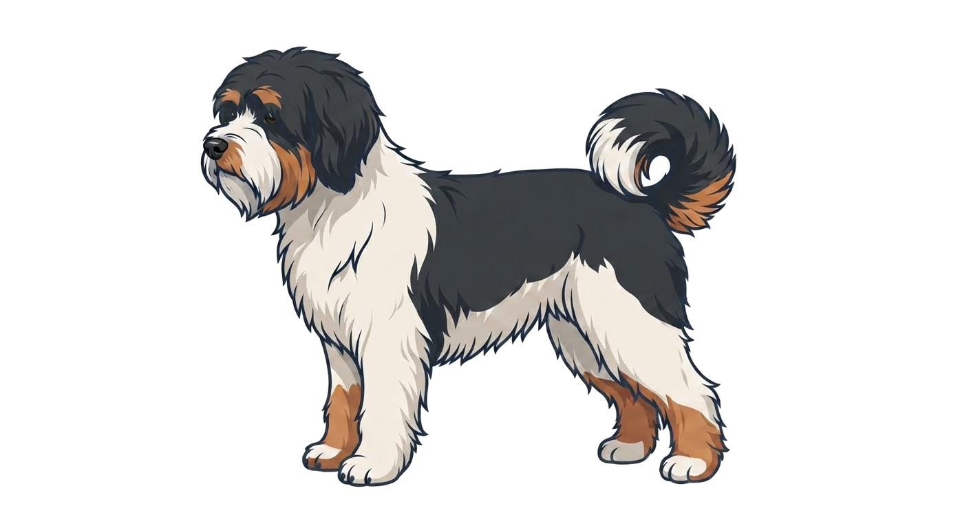 Illustration of a Tricolour coat