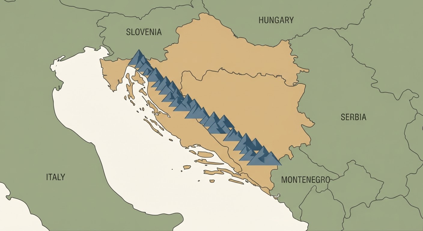 Illustrated map showing the origin of the Tornjak