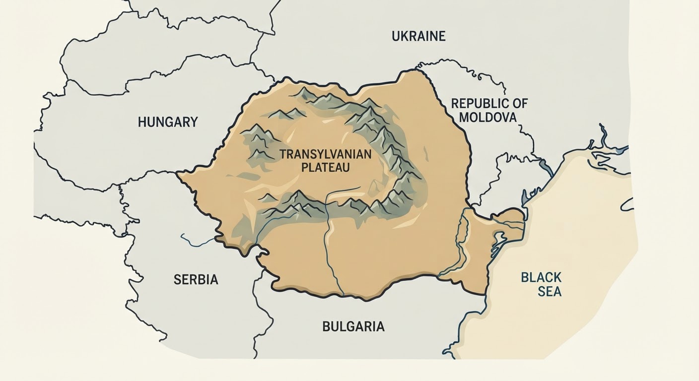 Illustrated map showing the origin of the Transylvanian Hound