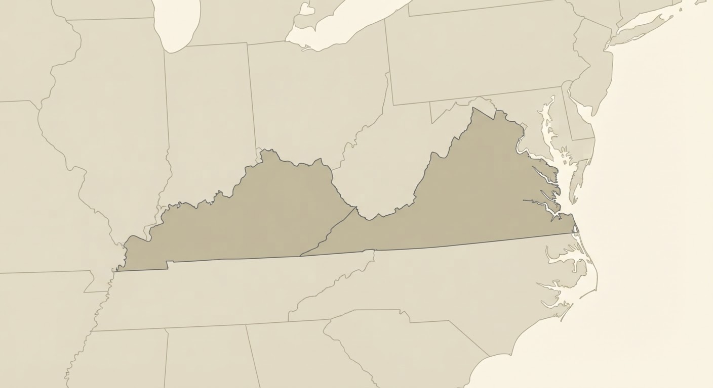 Illustrated map showing the origin of the Treeing Walker Coonhound