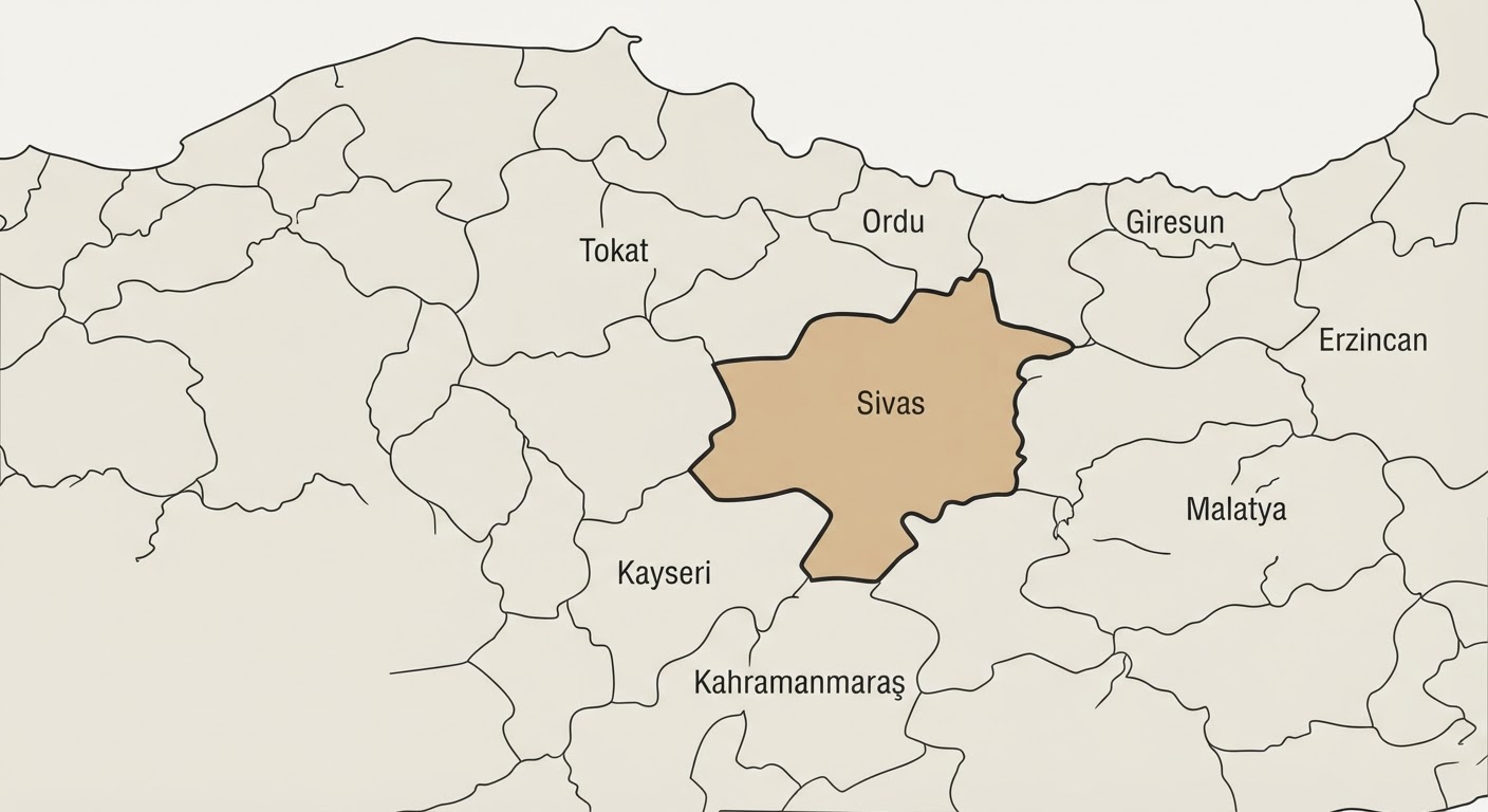 Illustrated map showing the origin of the Turkish Kangal Dog