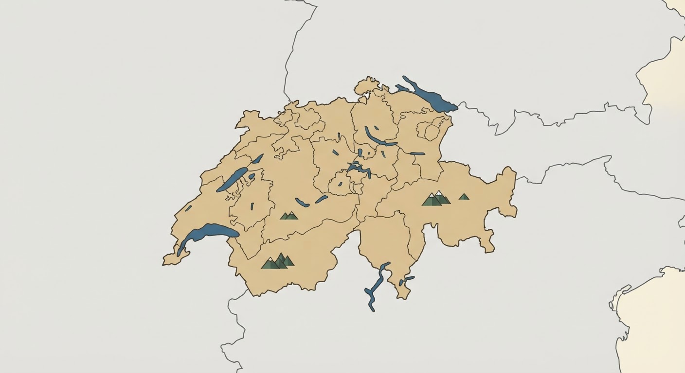 Illustrated map showing the origin of the White Swiss Shepherd Dog